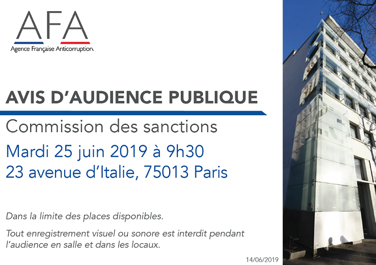 Affiche avis d'audience publique